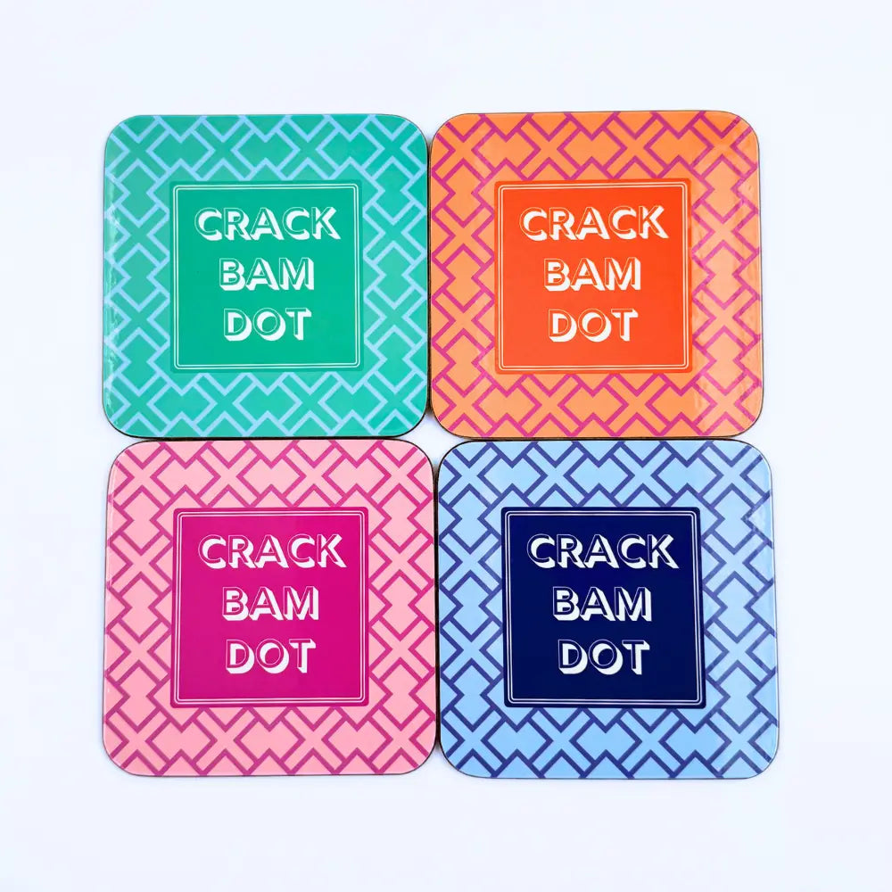 Crack Bam Dot Coasters - Geometric