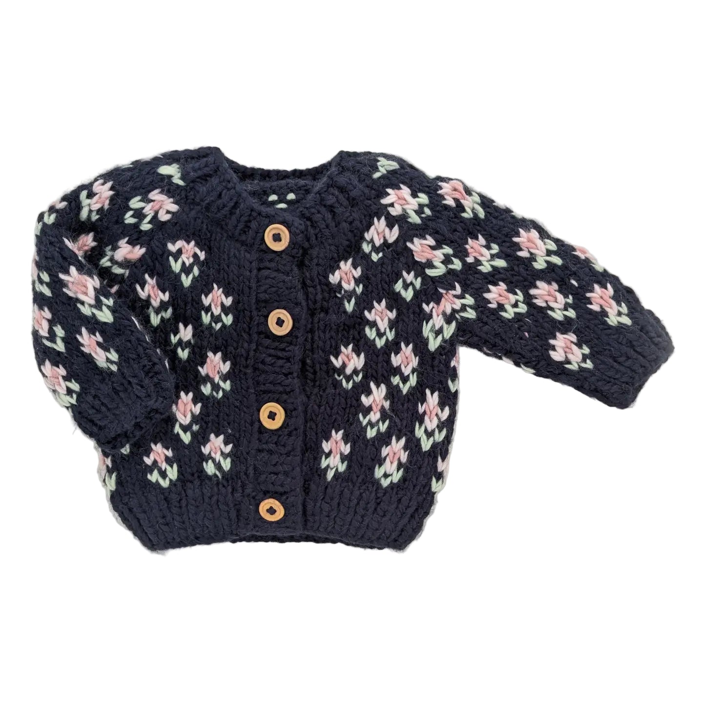 Indigo and Pink Sweater