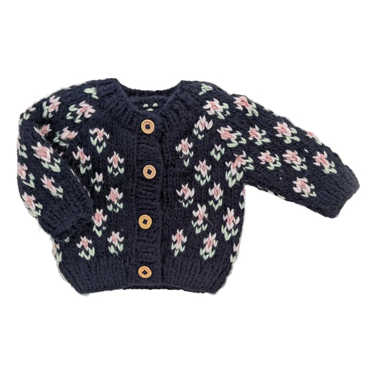 Indigo and Pink Sweater