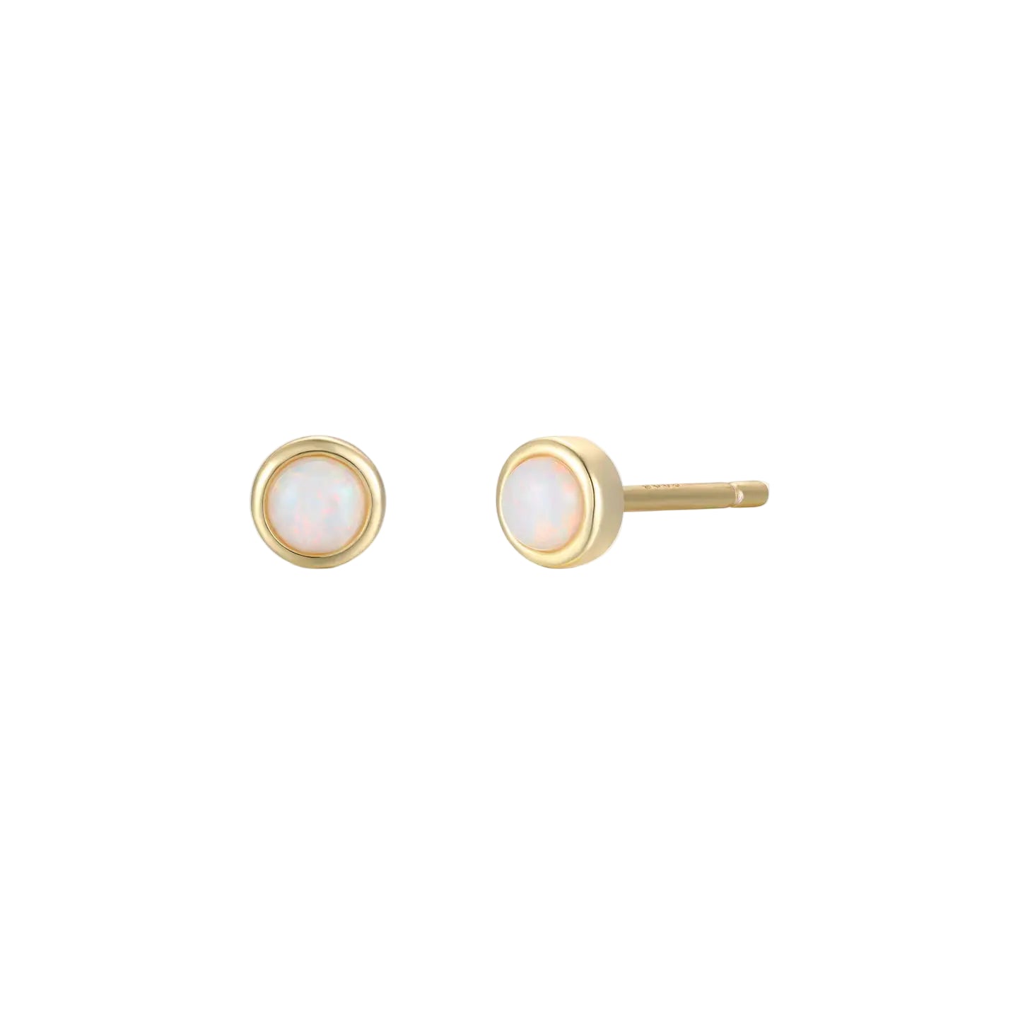 White Opal Studs