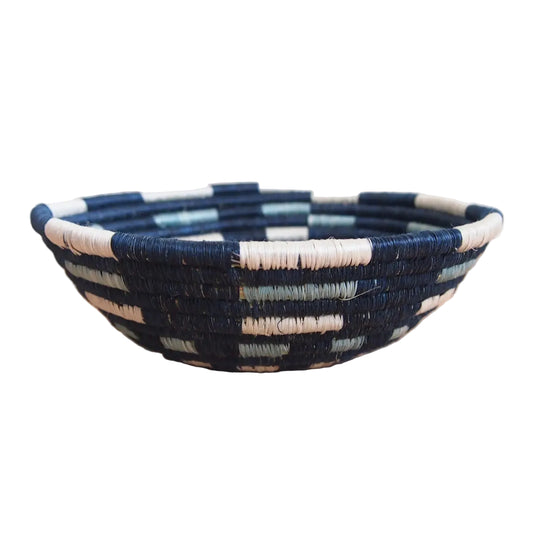 Blue Woven Abstract Bowl - Small