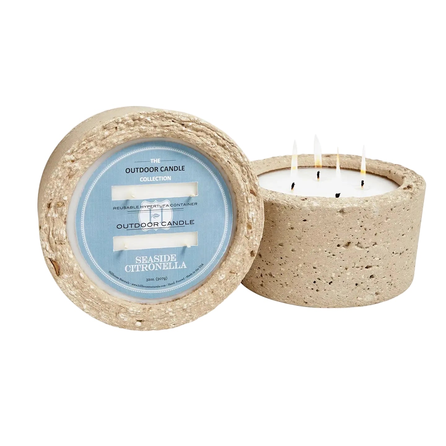 Seaside Cement Citronella Candle