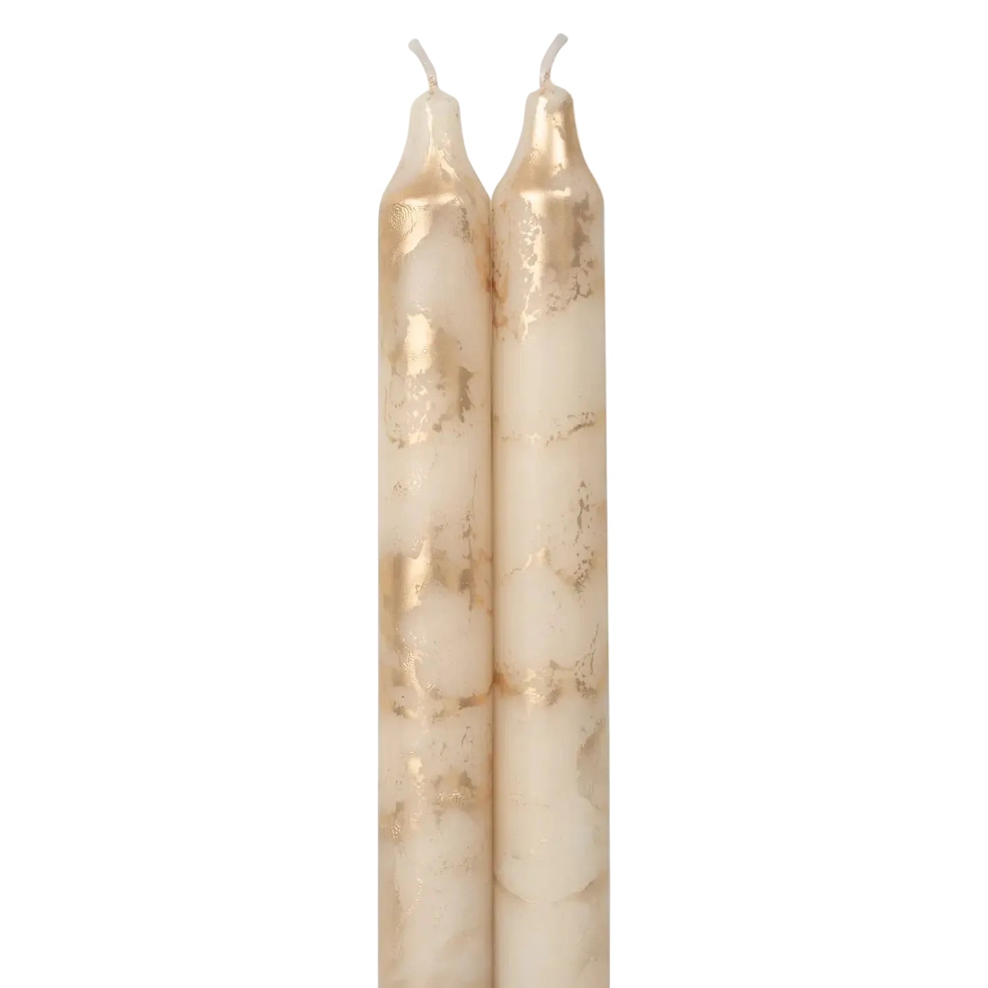Cream with Gold Taper Candles