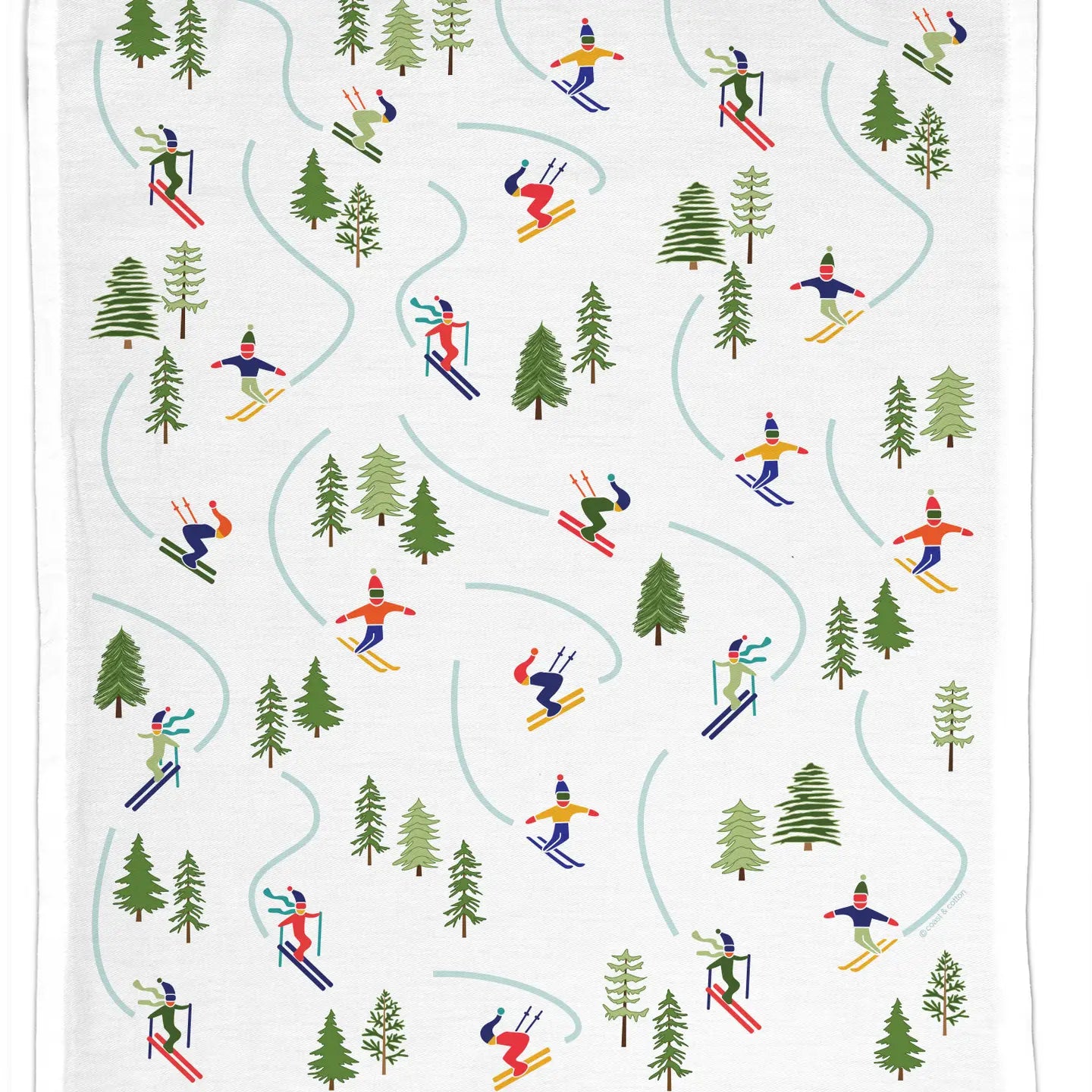 Tea Towel – Skiers