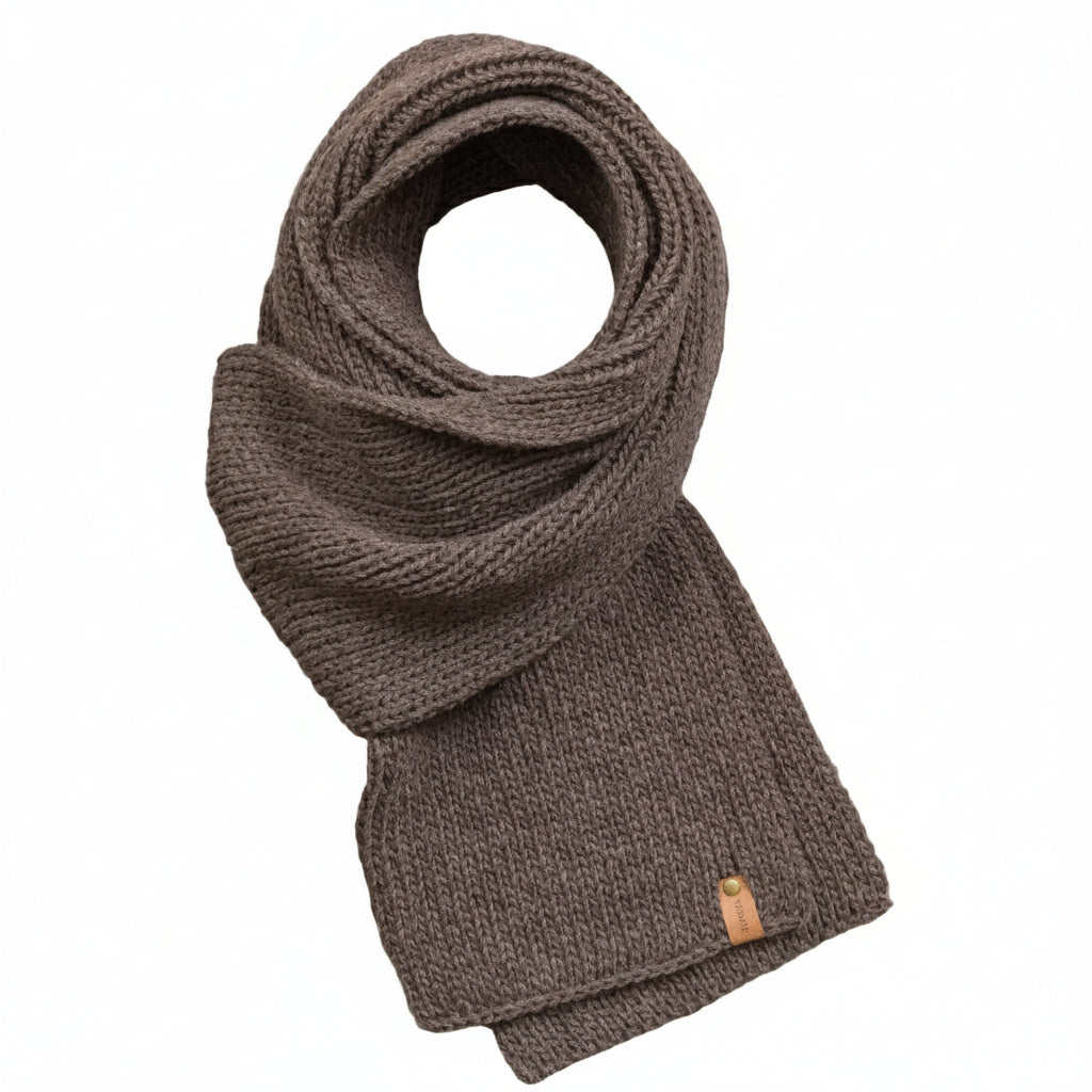 Men's Merino Wool Scarf - Heather Sable