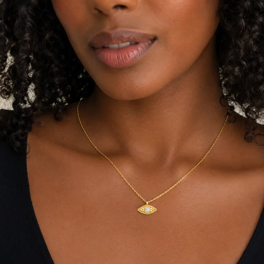 Evil Eye Talisman Gold Necklace