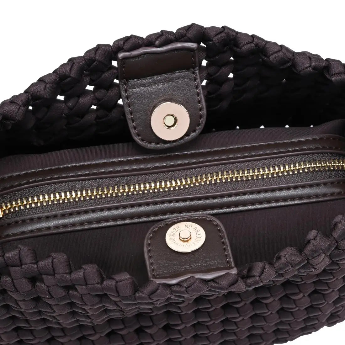 Woven Chocolate Shoulder Bag