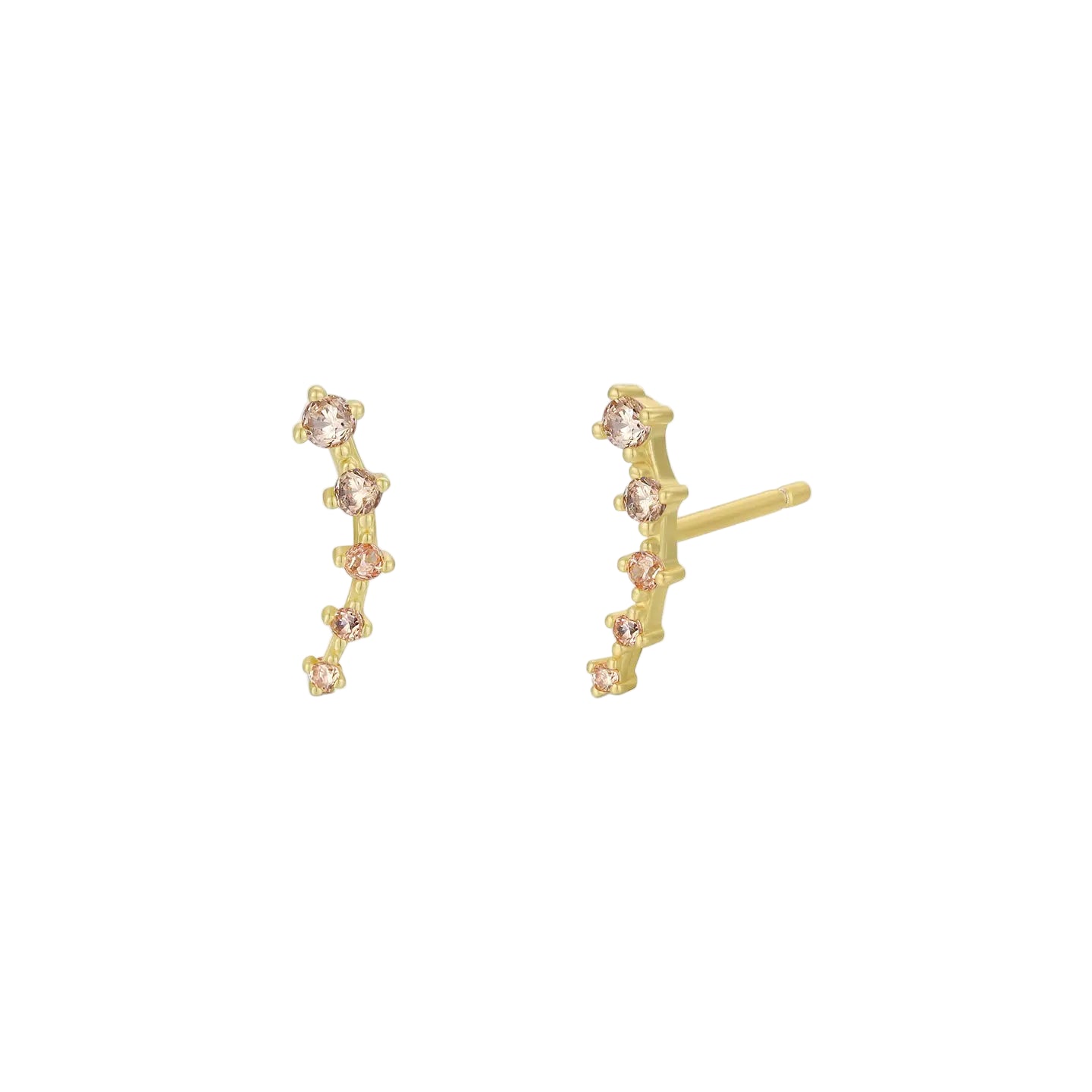 Crawler Earrings - Champagne