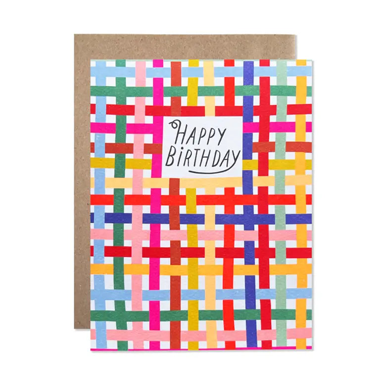 Happy Birthday Plaid Greeting Card