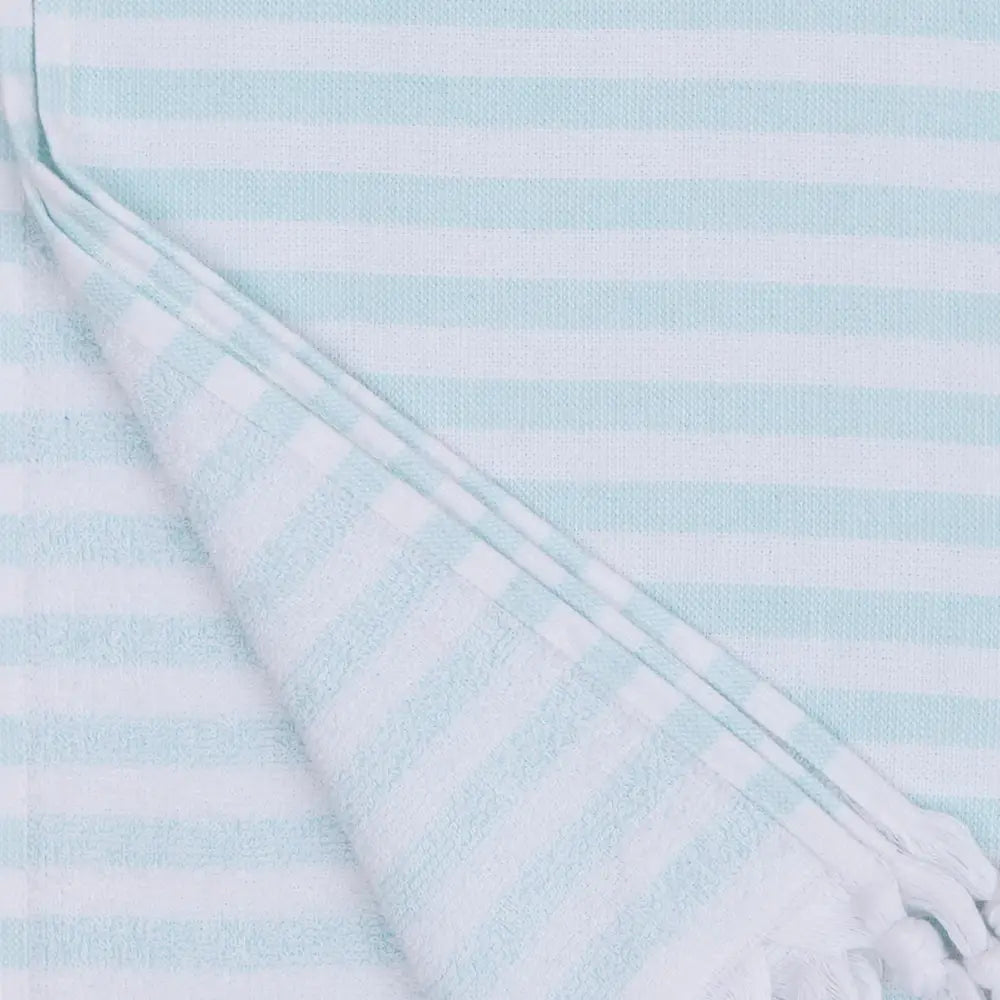 Mint Striped Turkish Towel