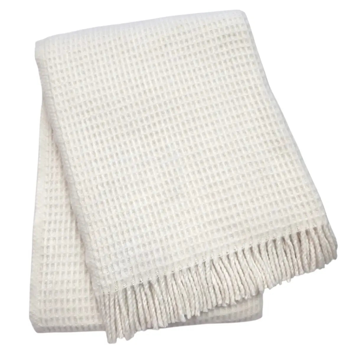 Fringed Waffle Throw