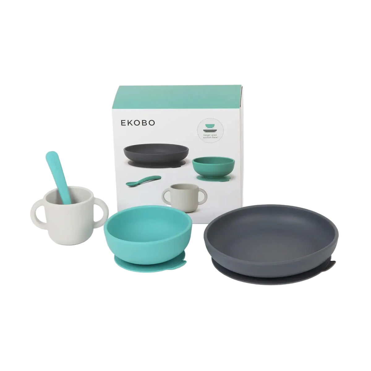 Silicone Kids Dish Set - Lagoon