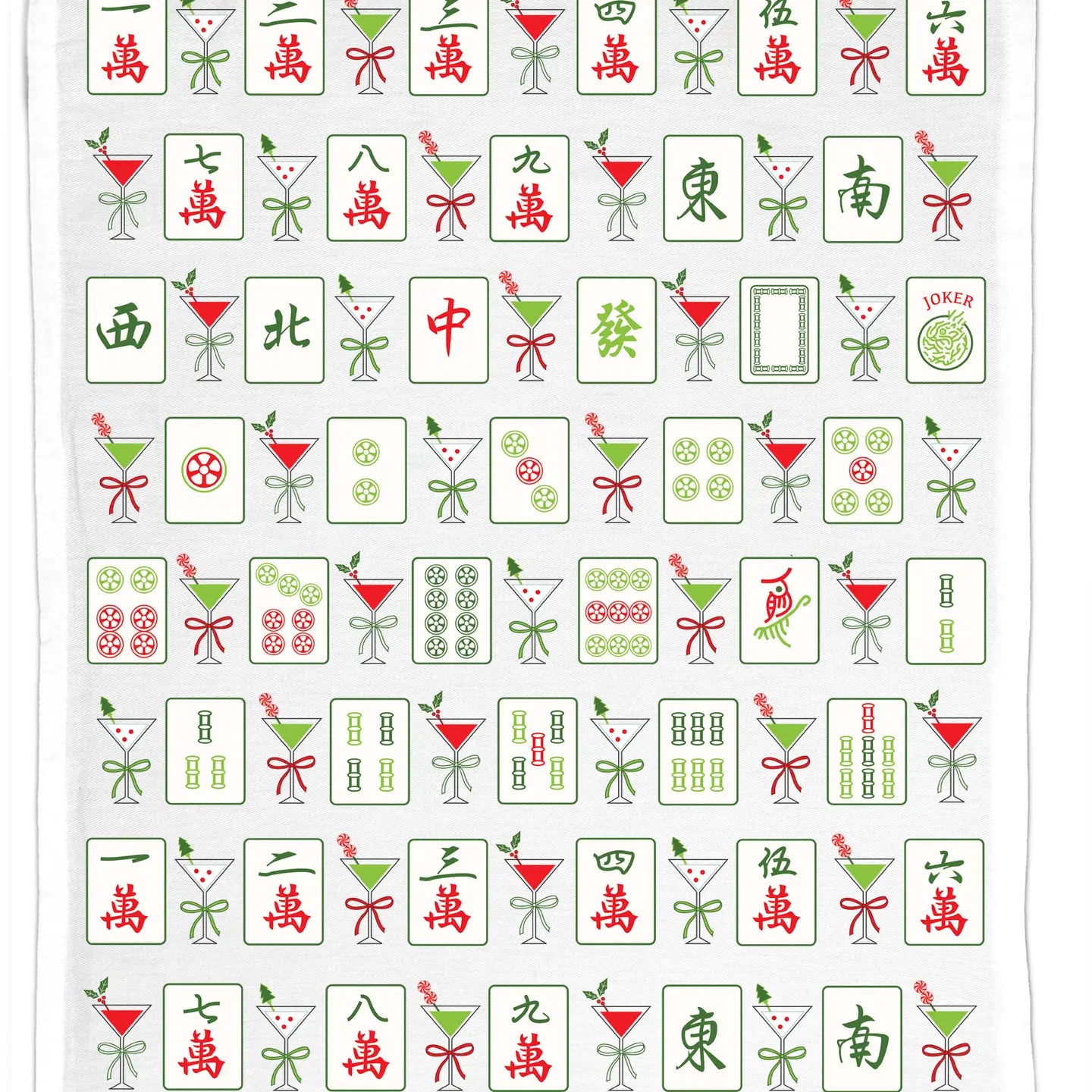 Tea Towel - Merry Mahjong