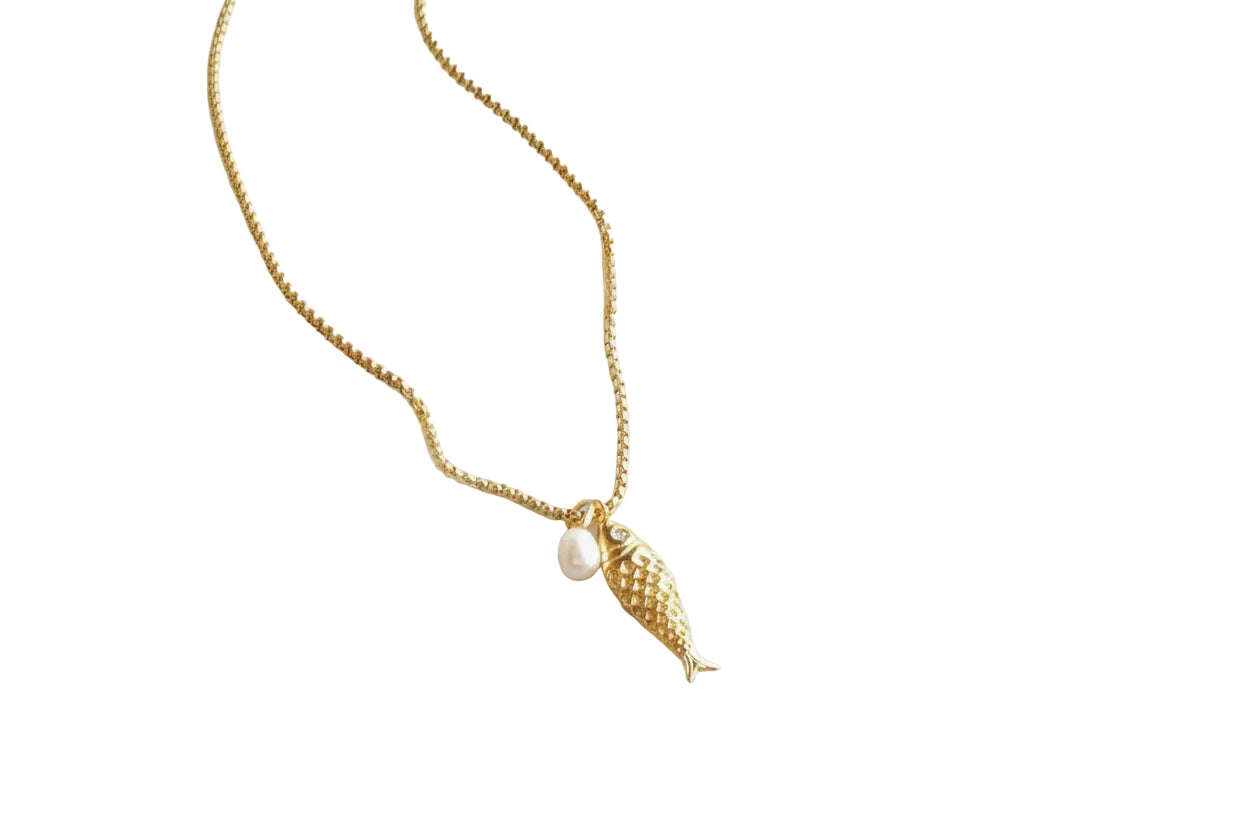 Gold Fish Necklace