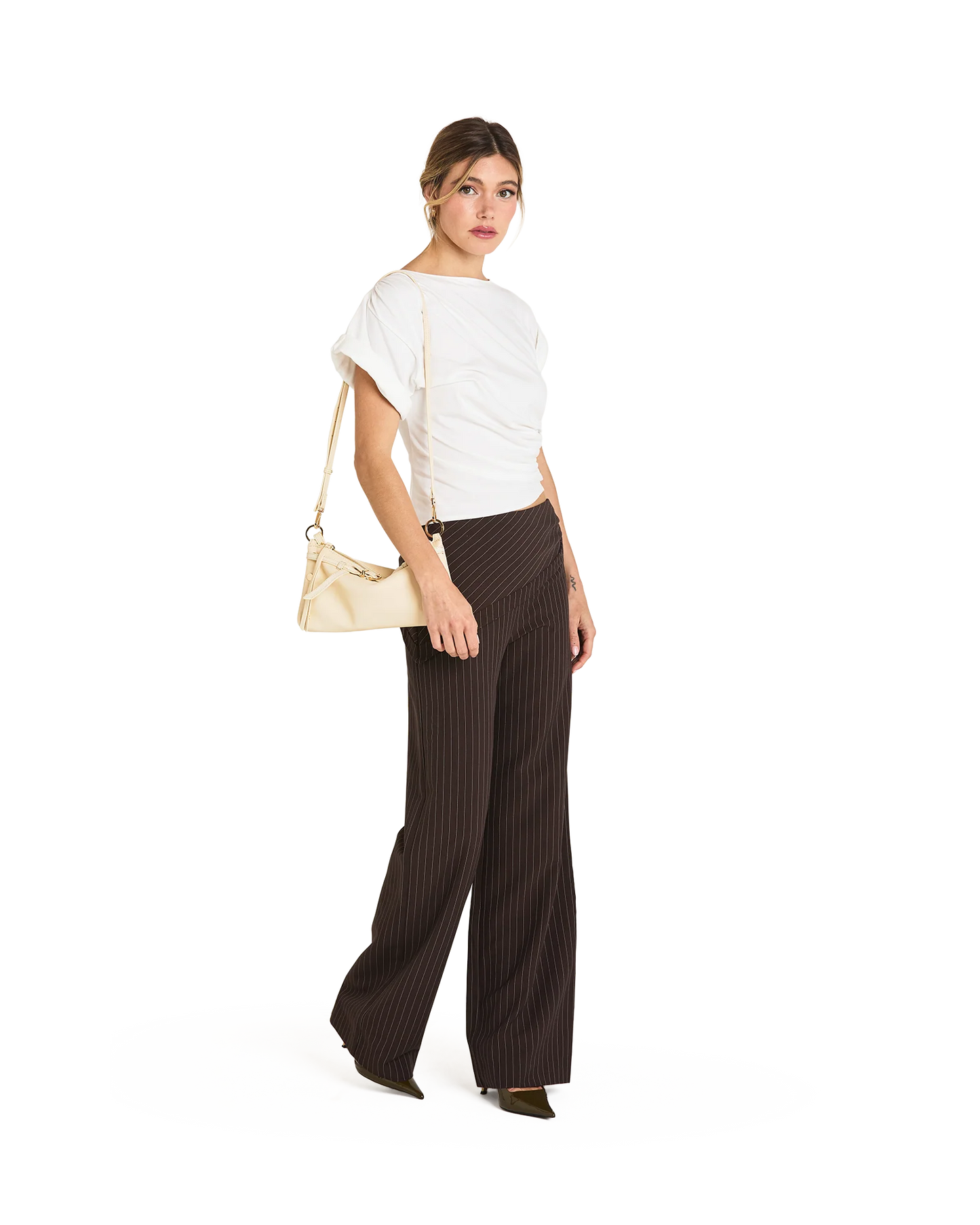 Kyle Handbag- Belted Parchment