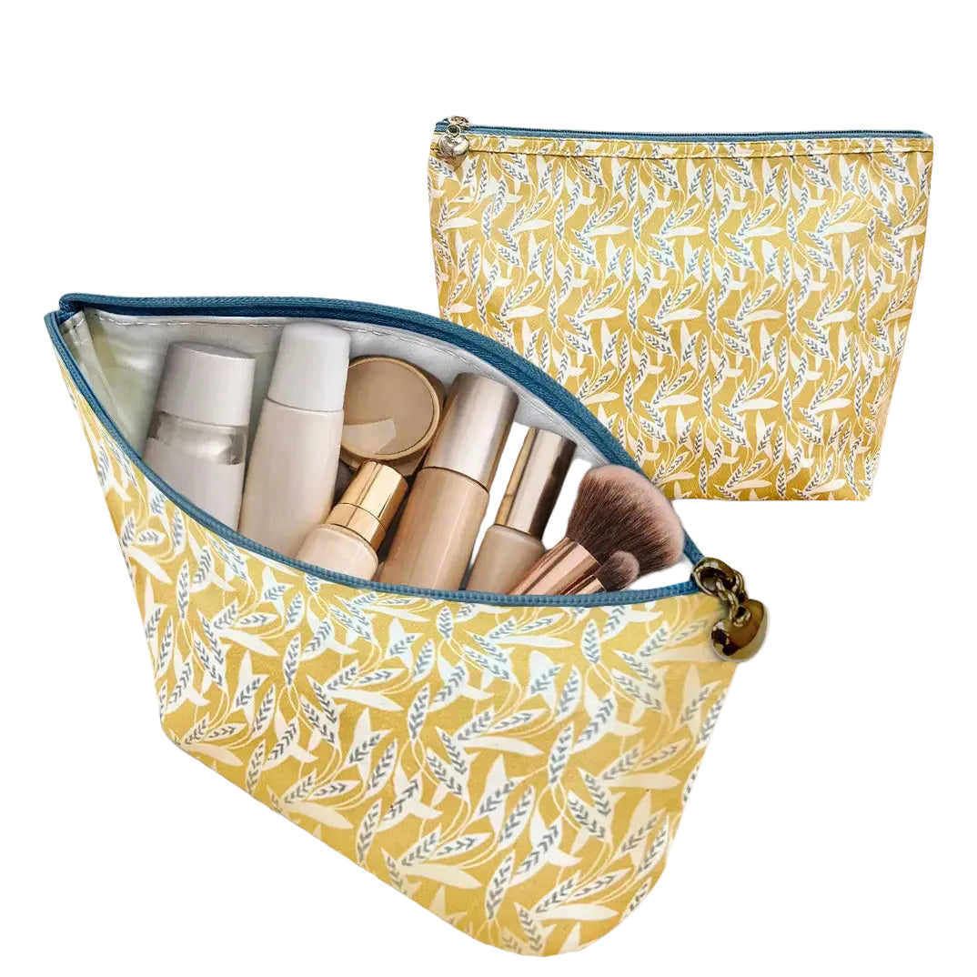 Medium Cosmetic Bag- Leaves