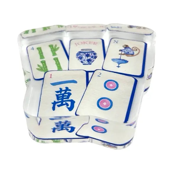 Acrylic Napkin Weight- Mahjong Preppy