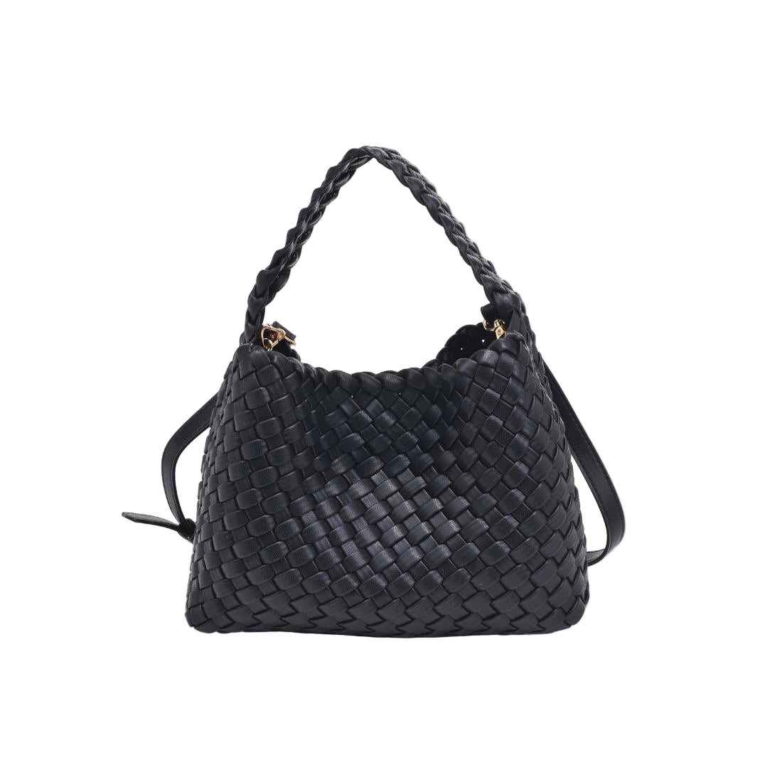 Black Woven Crossbody Bag