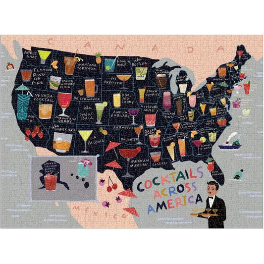 Cocktails Across America- 1000 Piece Puzzle