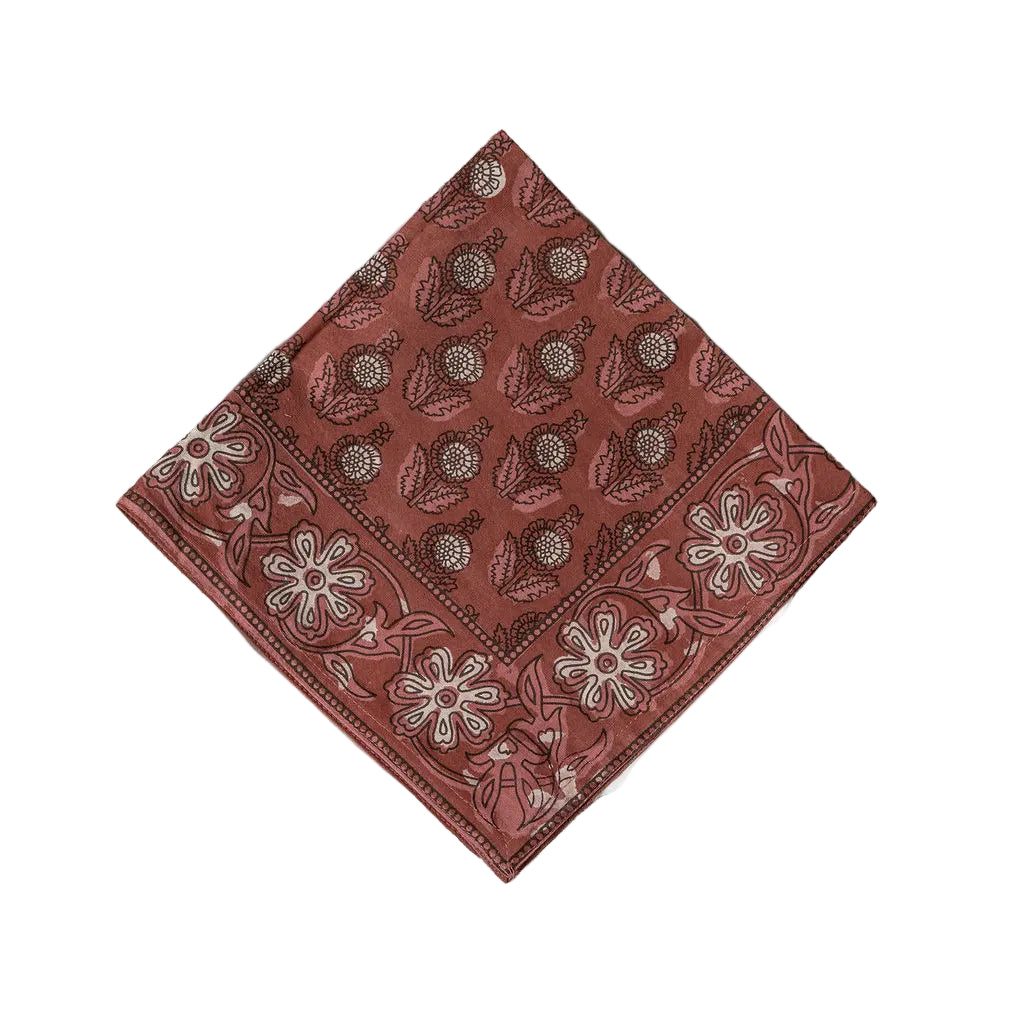 Plum Block Printed Napkins- Set of 4