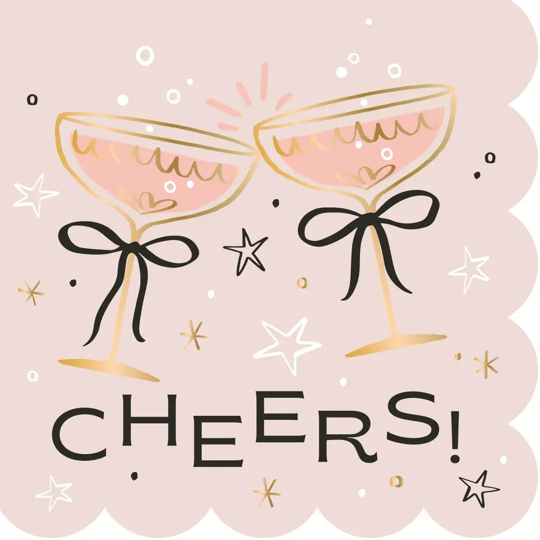 Cheers Bow Cocktail Napkins