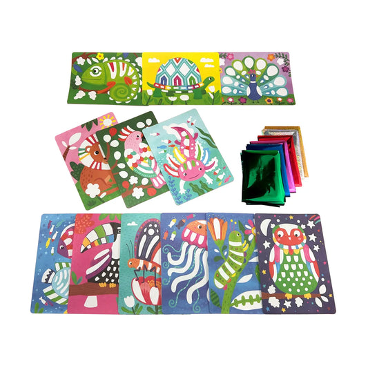 Foil-Tastic Foil Art and Coloring Set- Awesome Animals