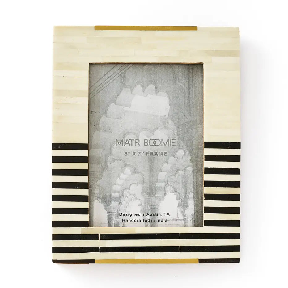 Black and White Brass Frame- 5x7