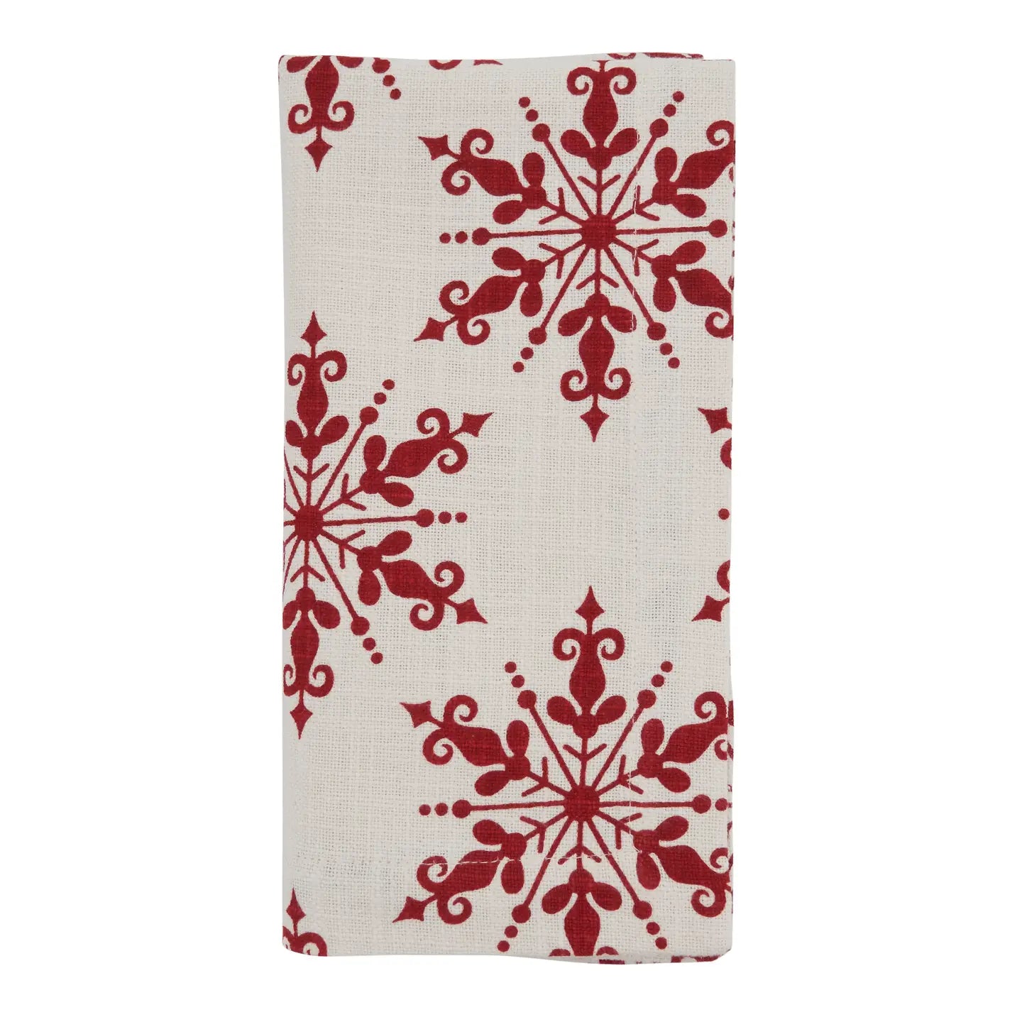 Red and White Snowflake Napkin Set