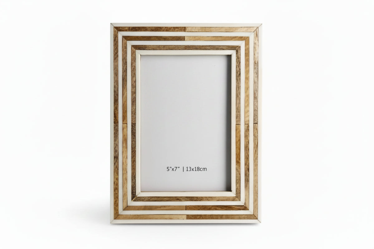 White and Brown Frame - 5x7