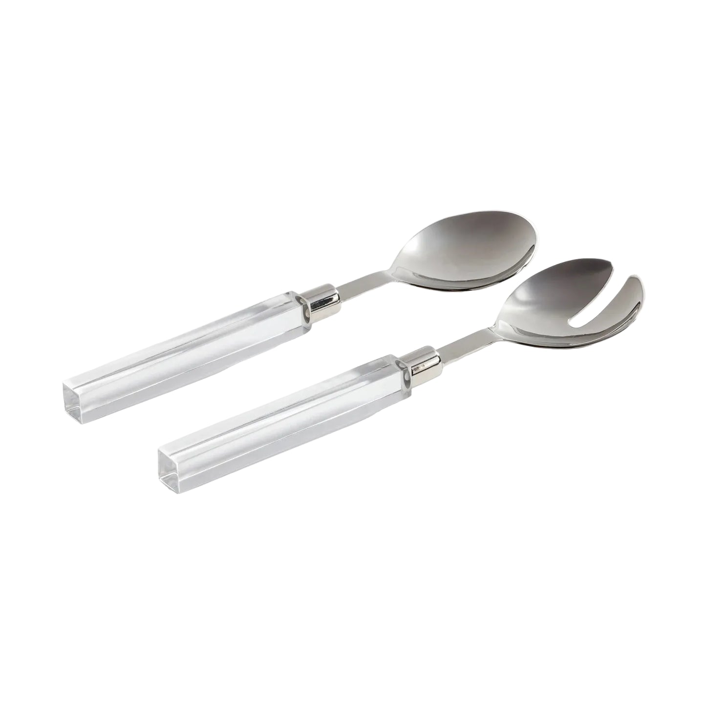 Salad Server Set with Acrylic Handle