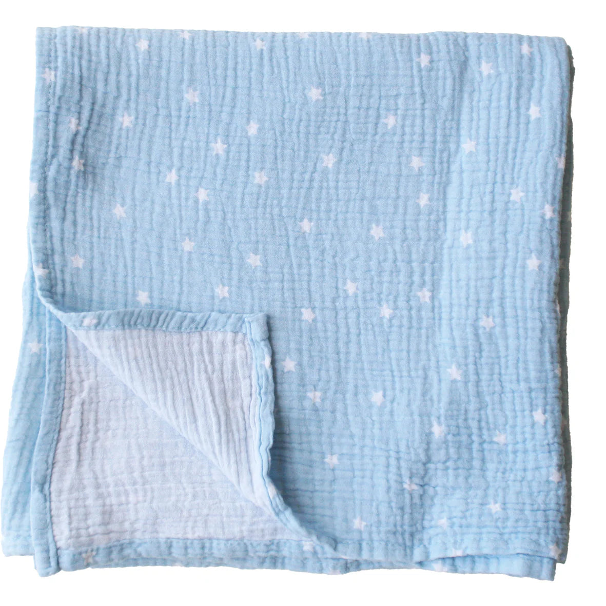 Muslin Swaddle-Starry Night - Baby Blue