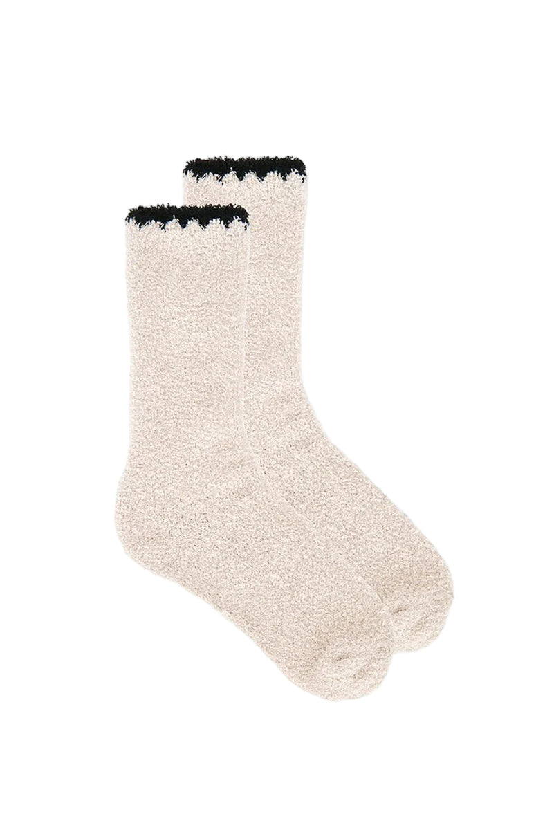 Blanket Stitch Socks- Stone