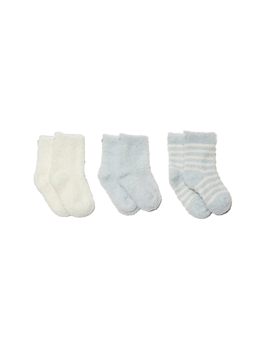 Infant Sock Set-Blue/Pearl