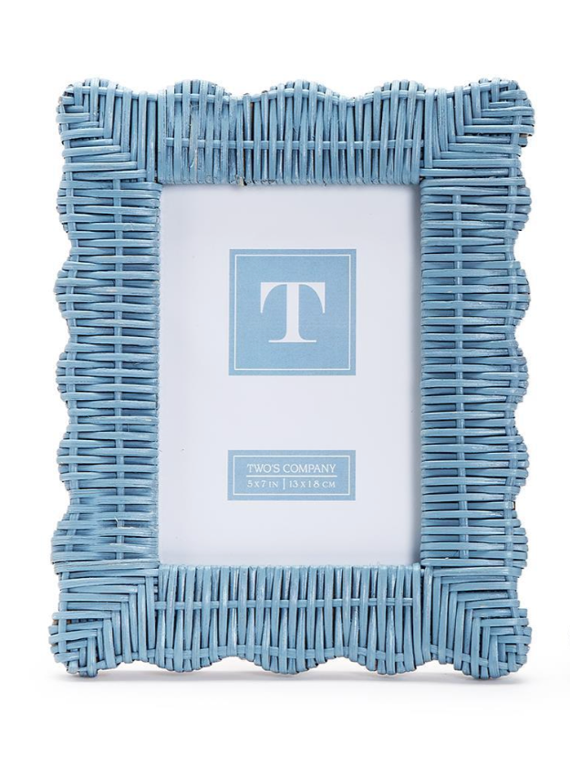 Blue Wicker Frame- 5x7