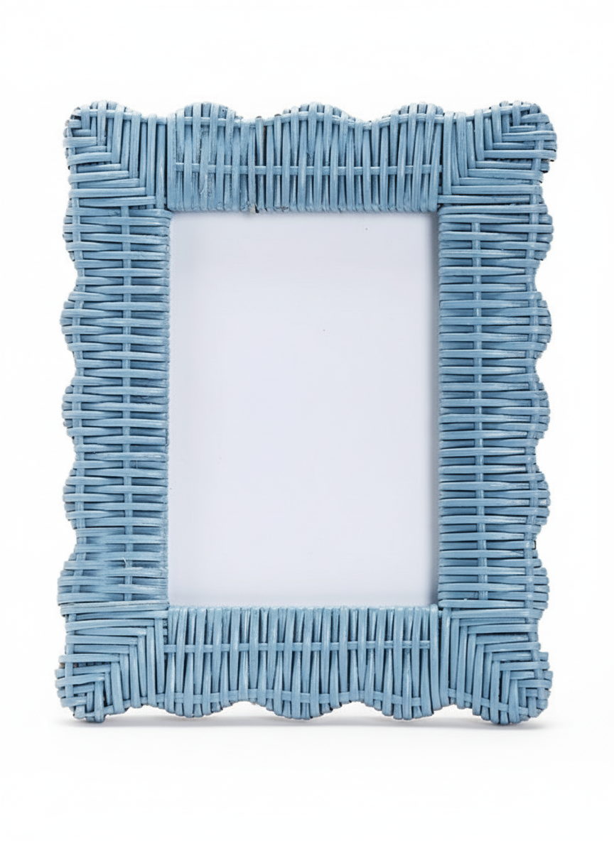 Blue Wicker Frame- 5x7