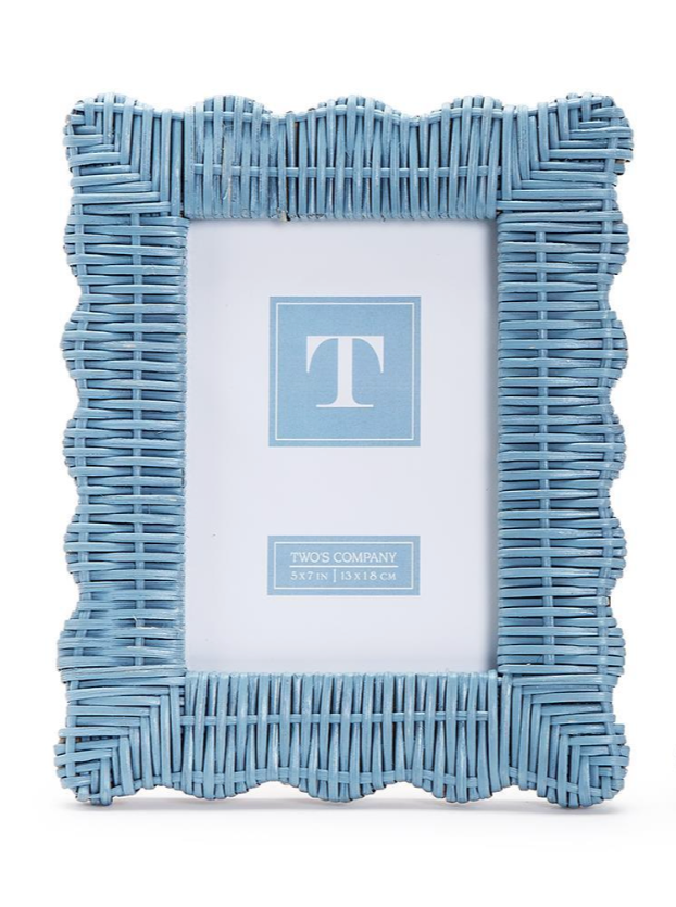 Blue Wicker Frame- 4x6
