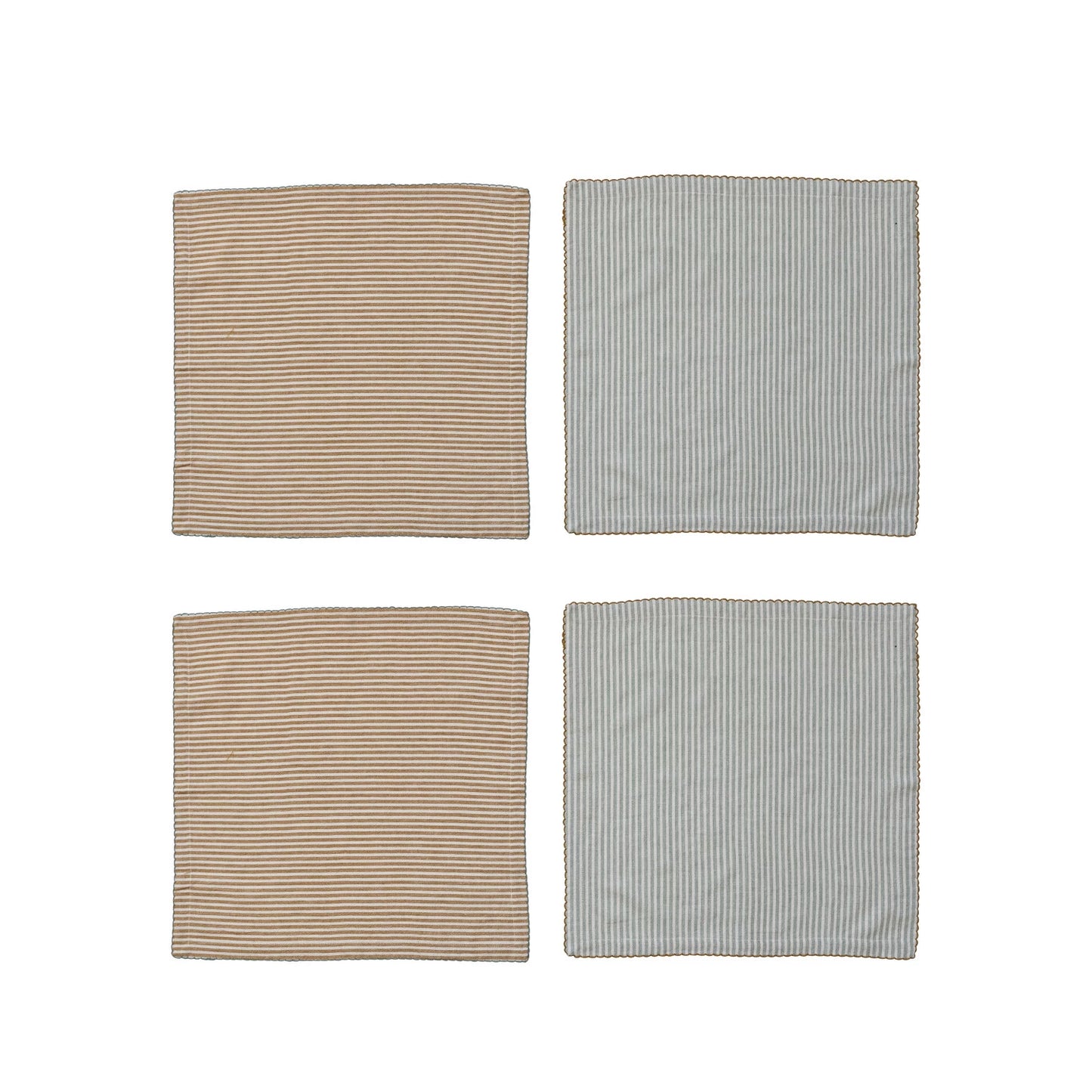 Blue and Brown Stripe Napkins