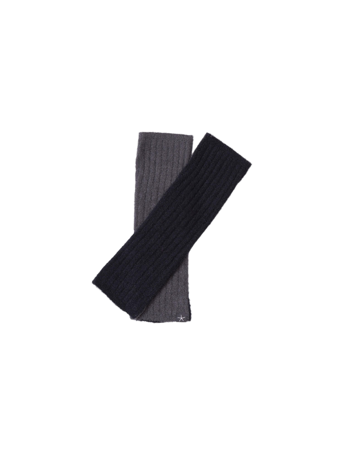 Ribbed Fingerless Gloves- Carbon/Black
