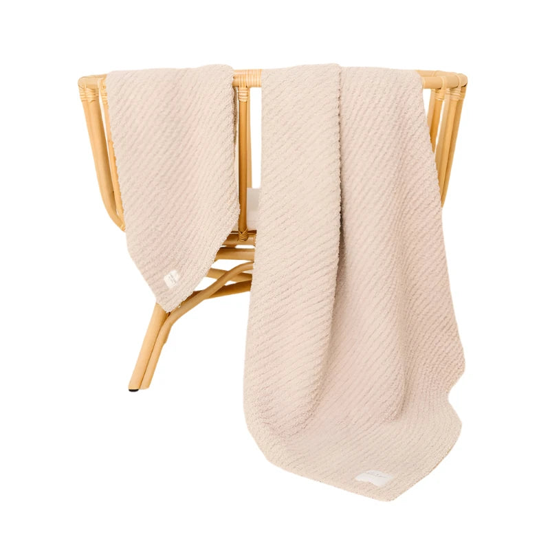 Ribbed Baby Blanket – Cream