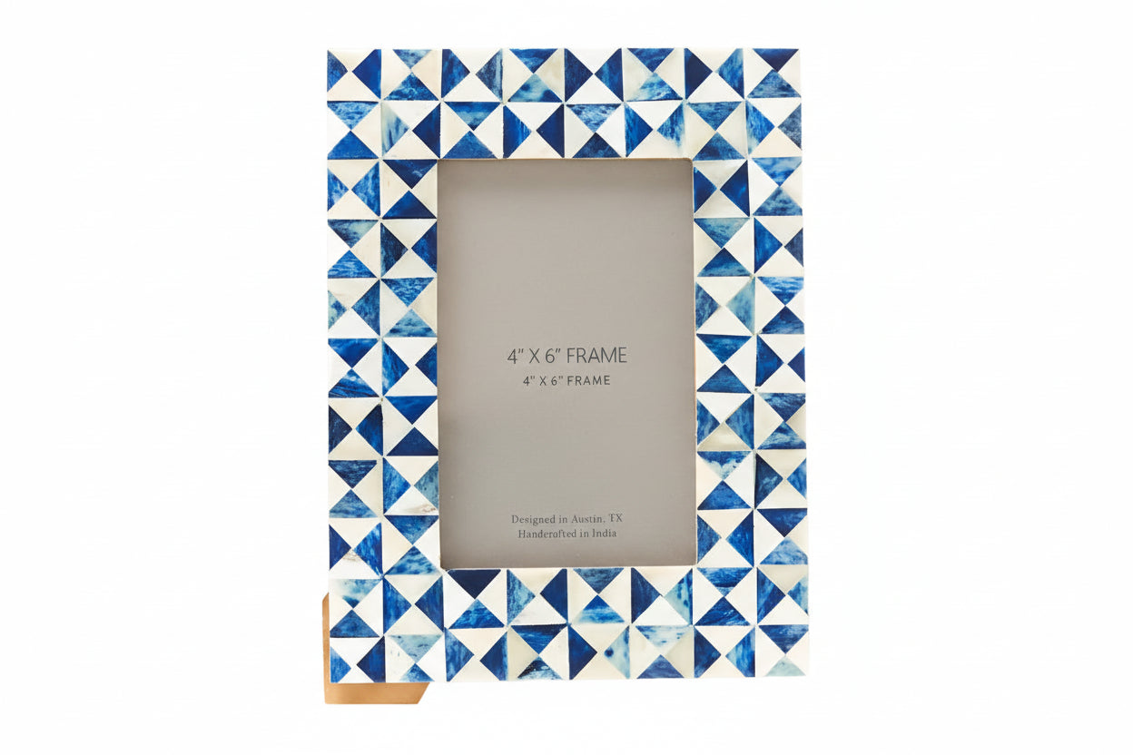Cobalt and Bone Frame – 4 x 6