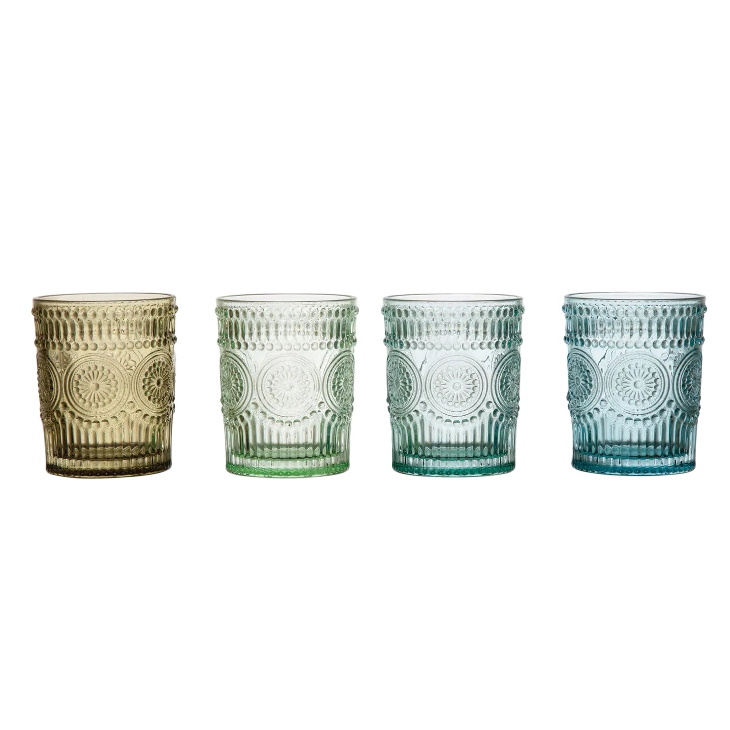 Color Blend Drinking Glasses - Set of 4