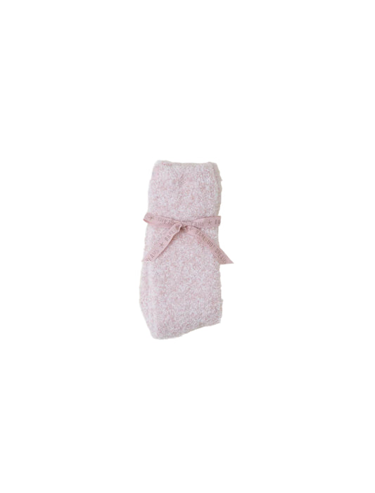 Socks- Dusty Rose White