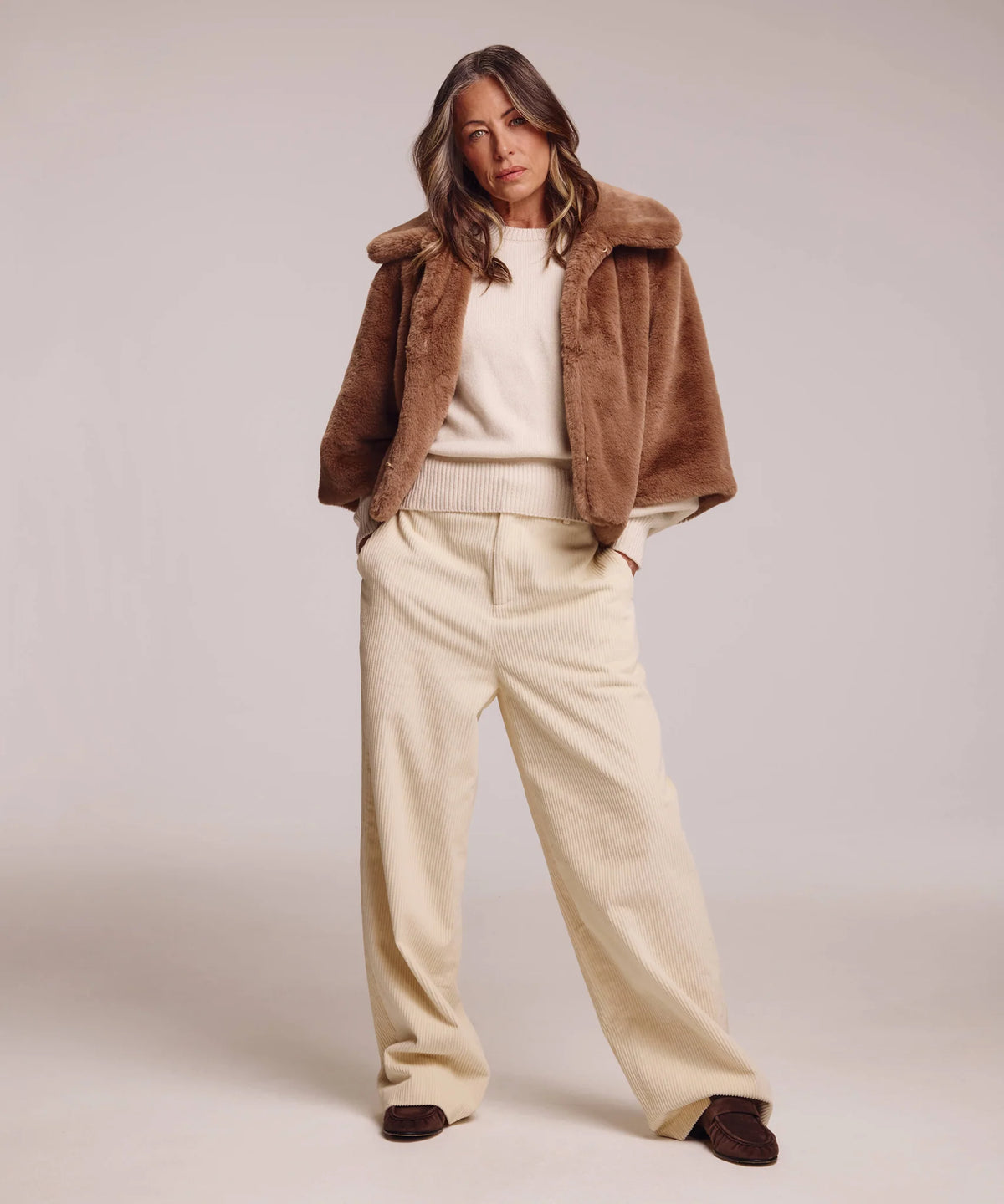Faux Fur Jacket - Chai