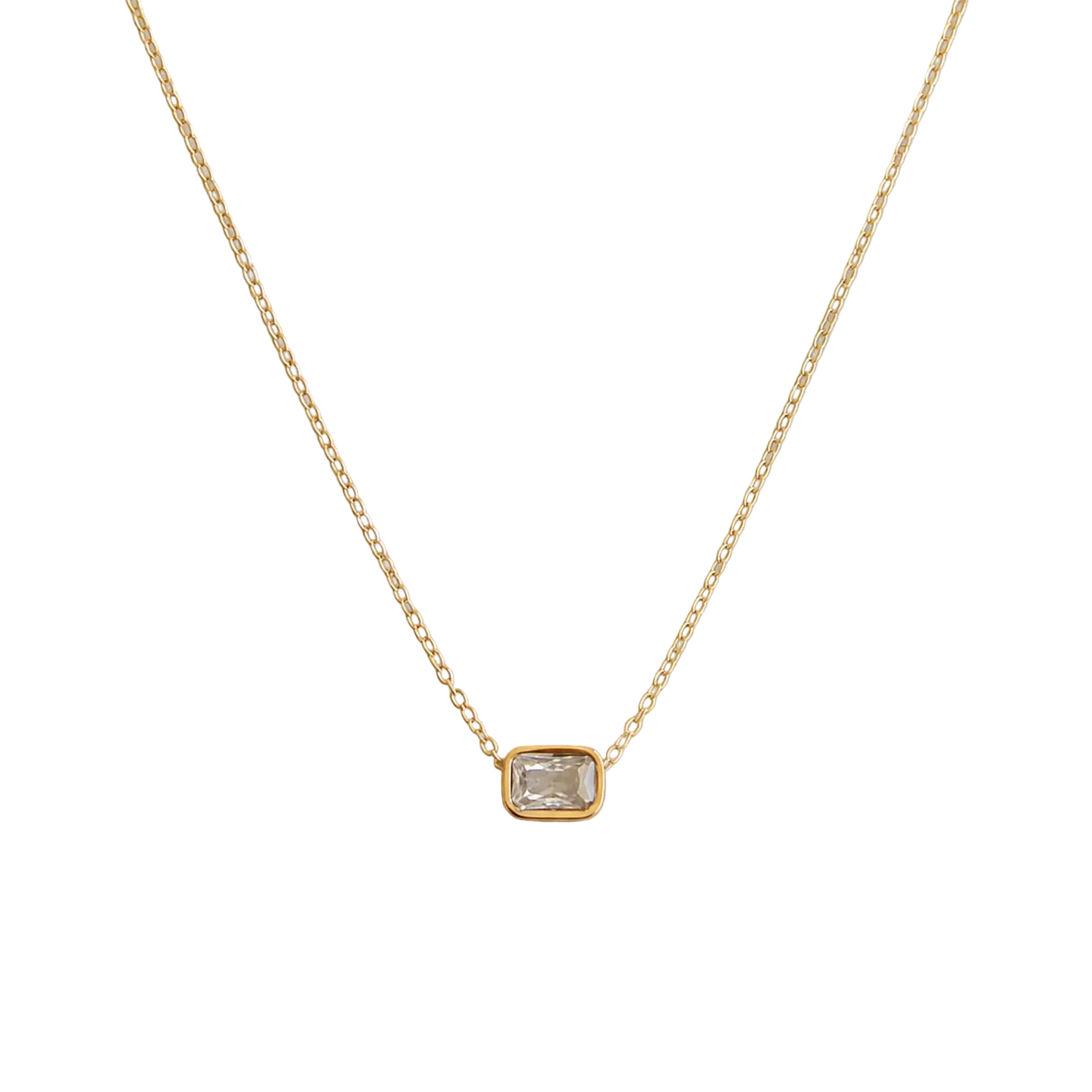 Emerald Cut Necklace