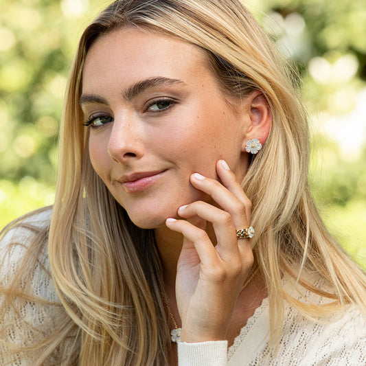 Petite Floral Stud Earrings