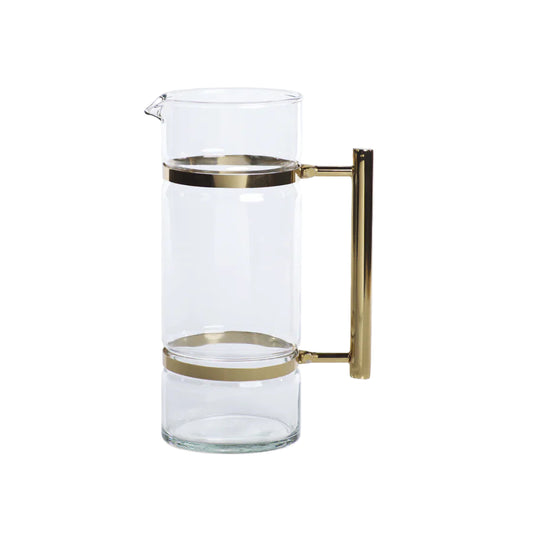 Glass and Gold Cocktail Pitcher