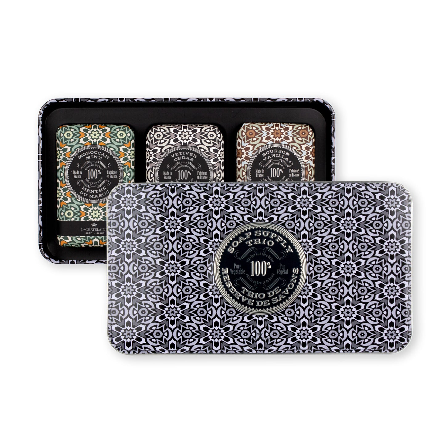 Gray Mosaic Soap Trio