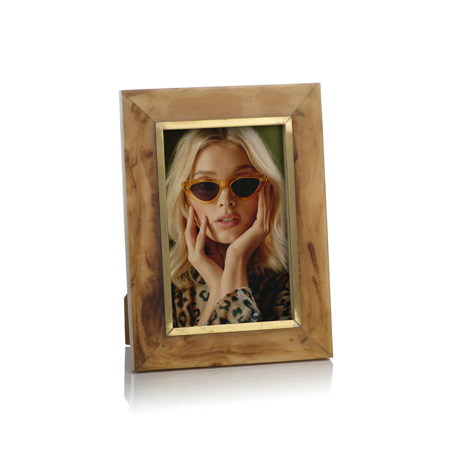 Horn Photo Frame with Brass – 4x6