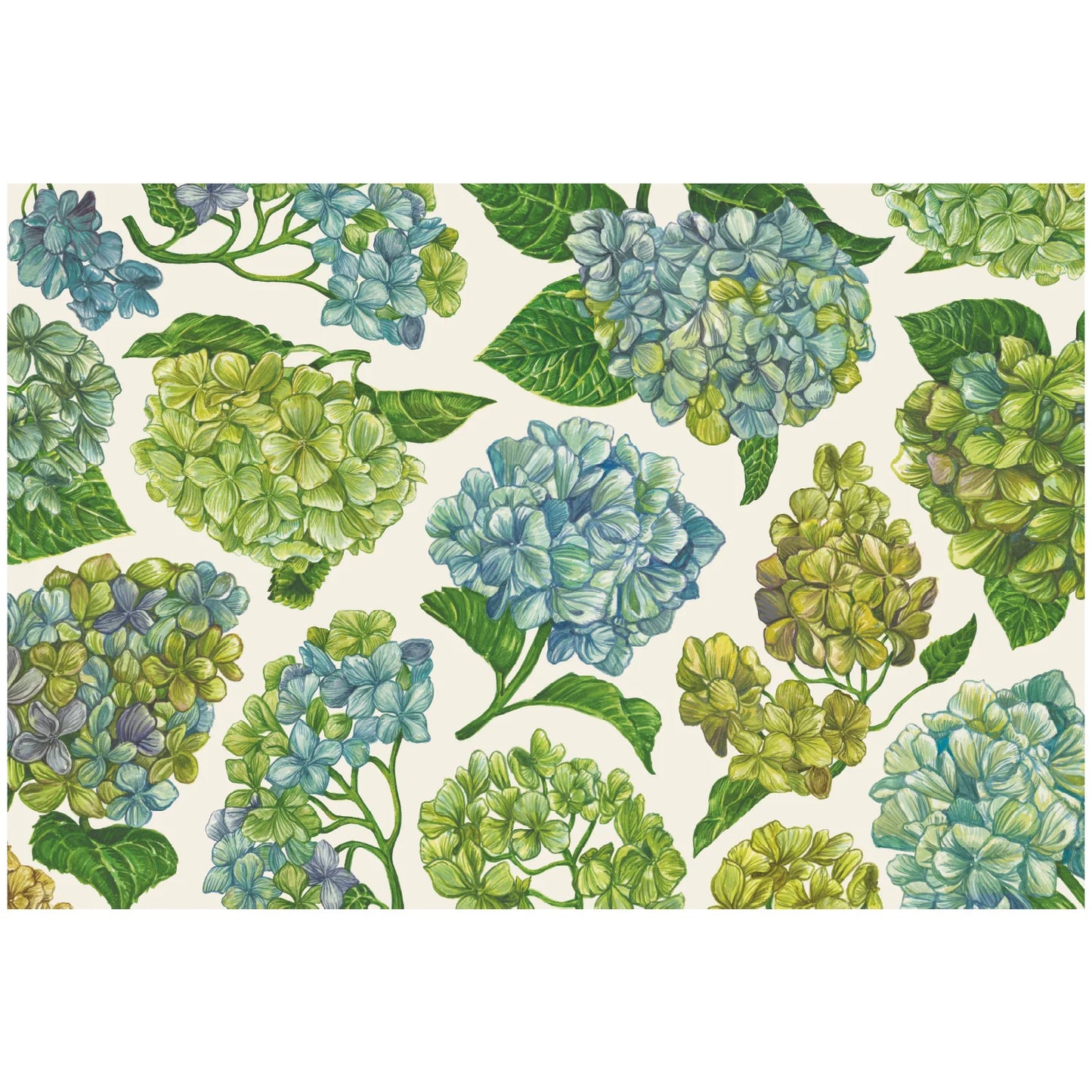 Blooming Hydrangeas Paper Placemats