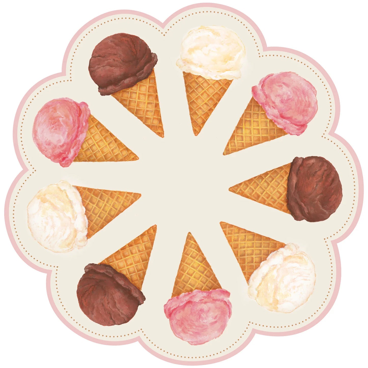 Ice Cream Paper Placemat